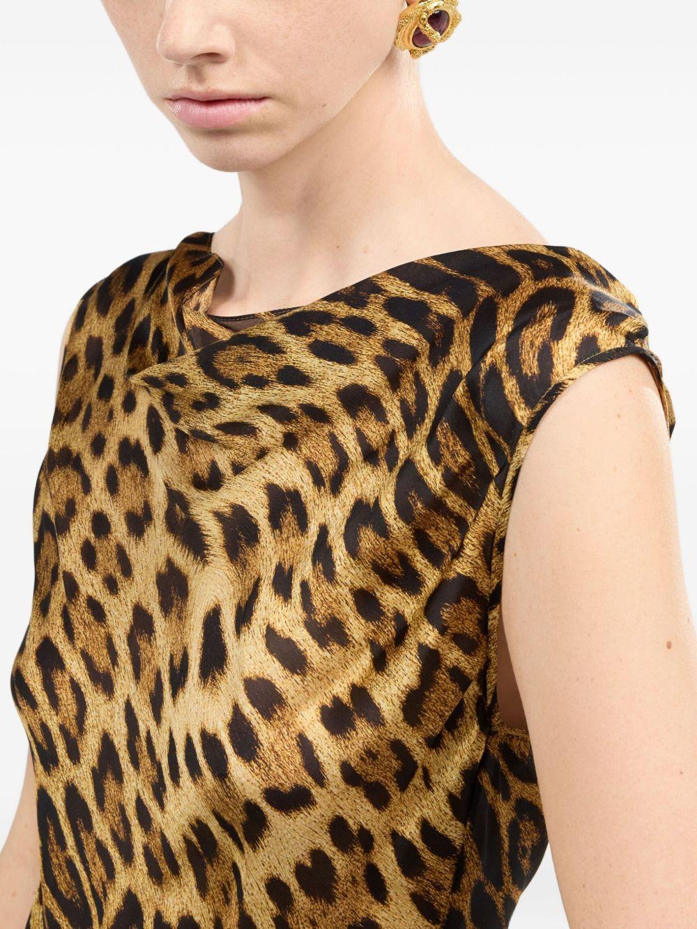 Leopard mini dress VWT128 HZQ7100504 ROBERTO CAVALLI