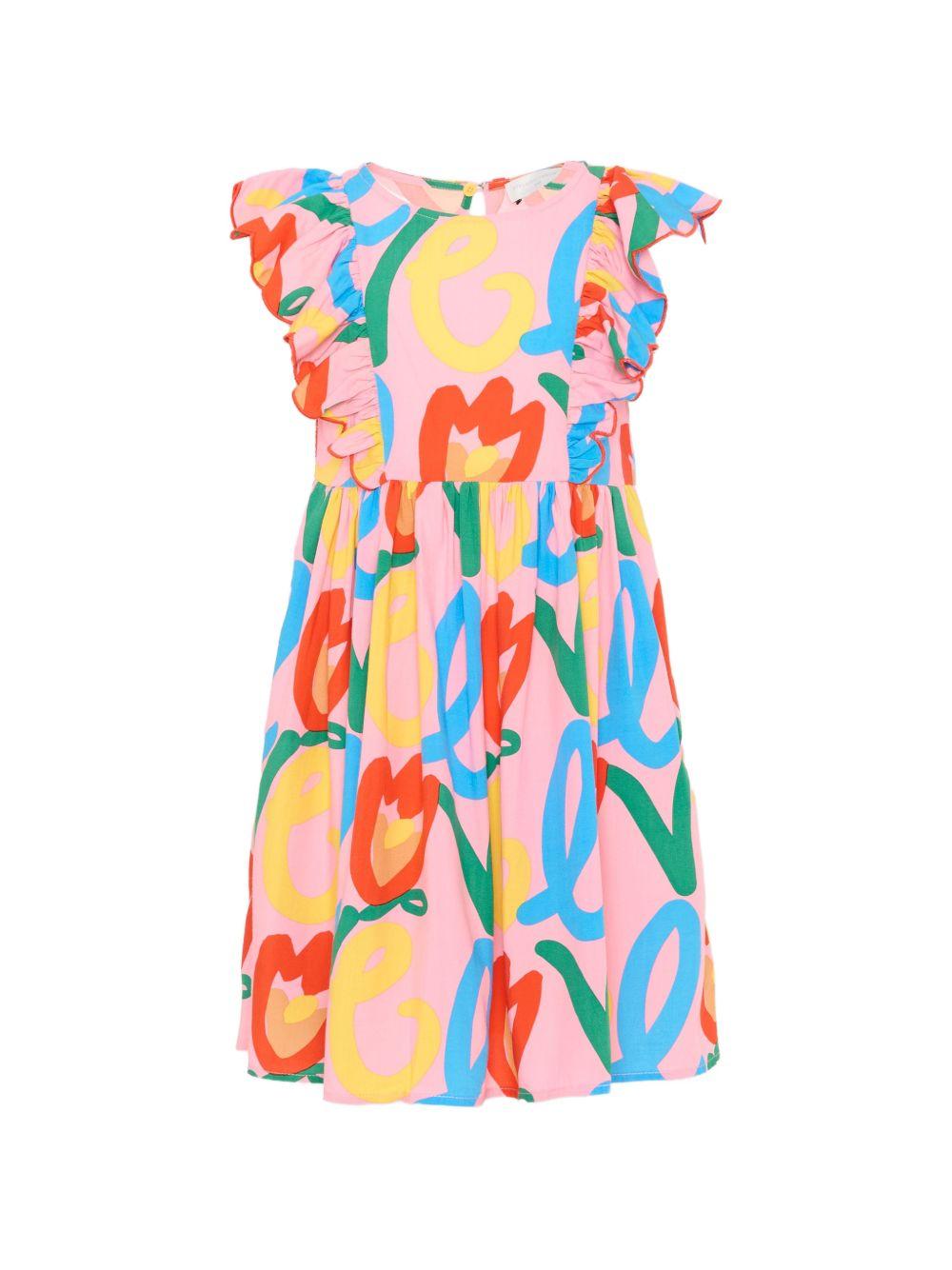 ruffled print dress TY1C32 Z3437509MC STELLA McCARTNEY KIDS