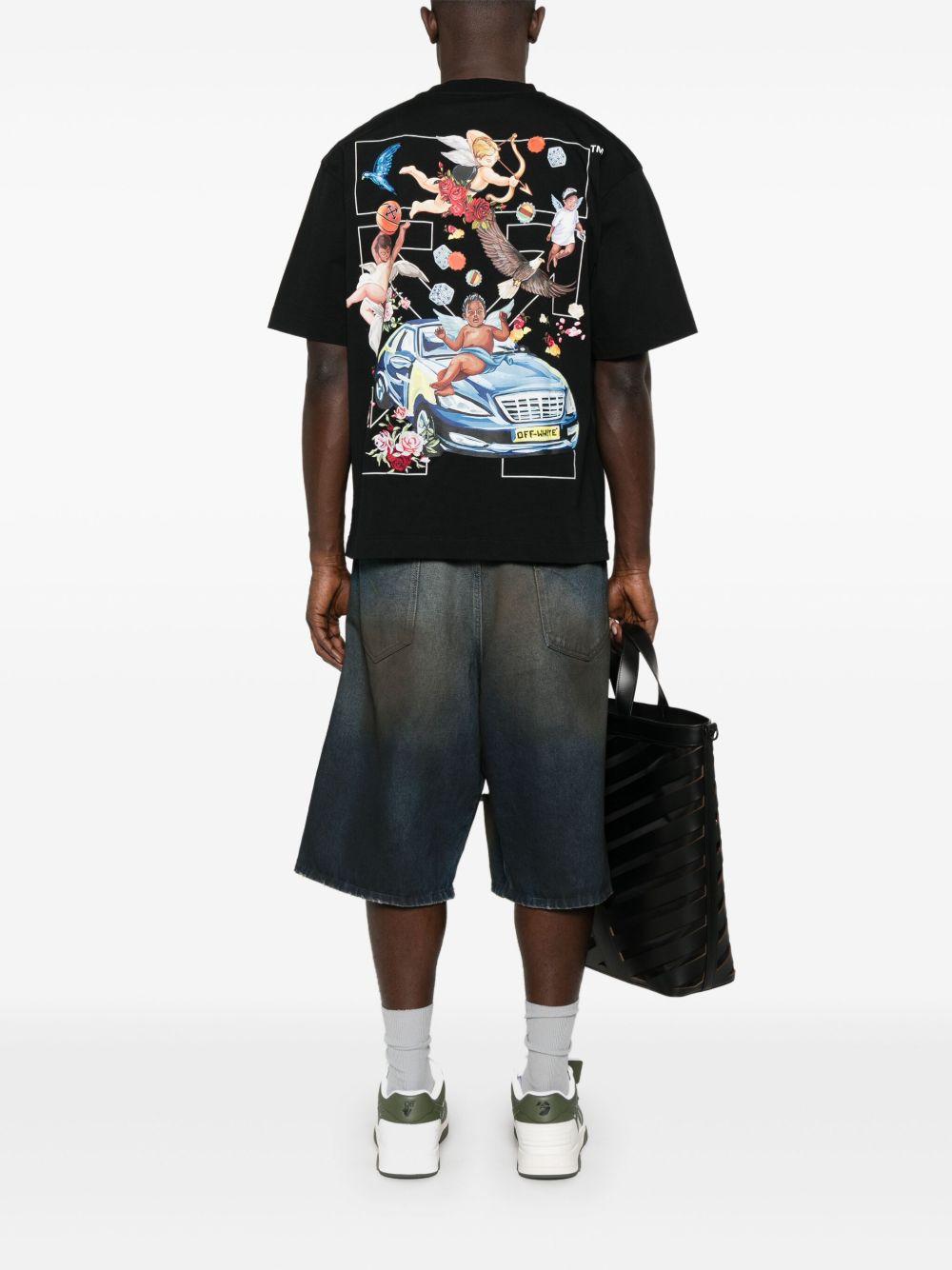 Fresco Arrow Skate T-shirt<BR/><BR/><BR/> OMAA120S25JER003 1001 OFF-WHITE