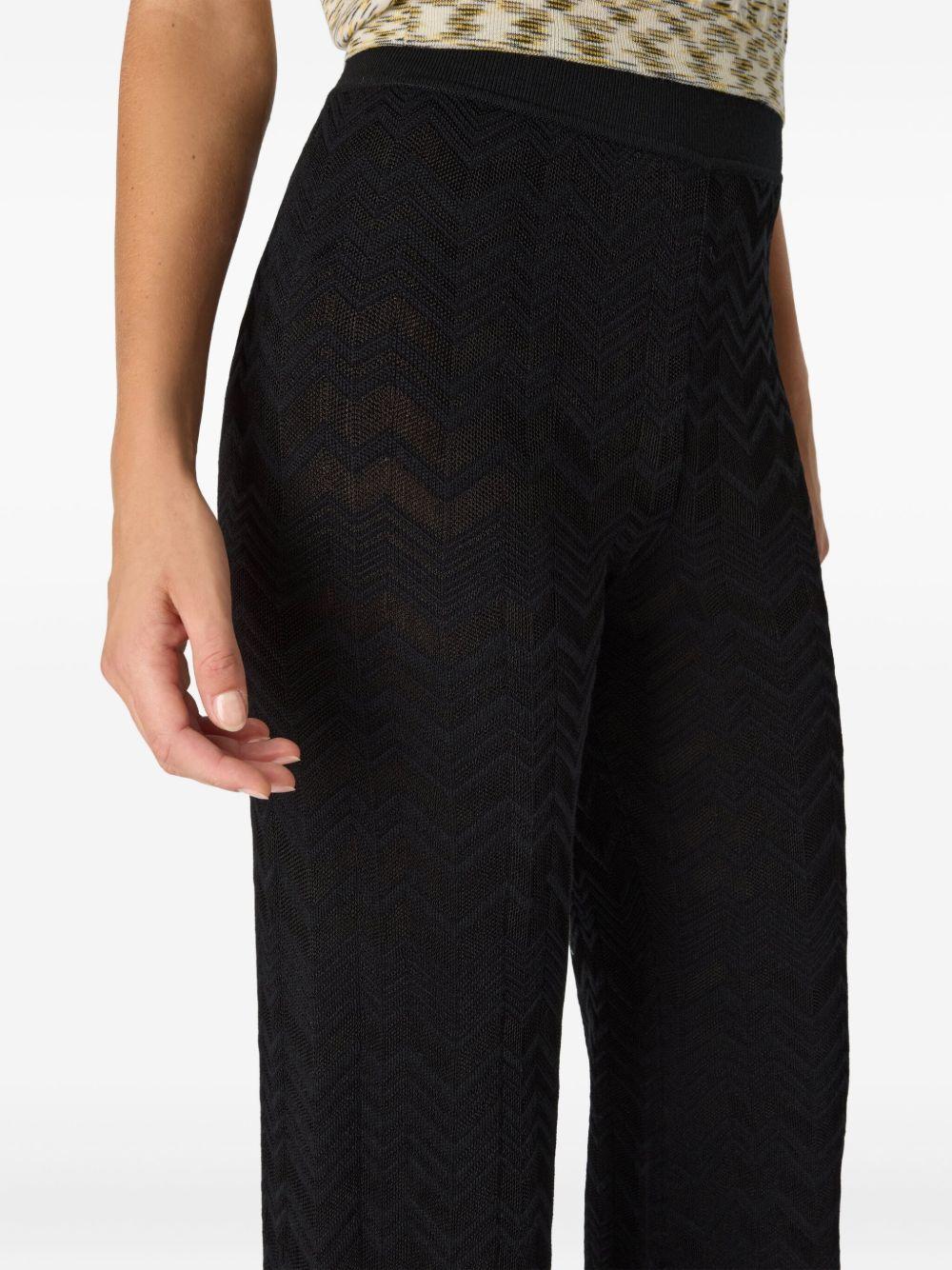 Straight long pants in chevron pattern DS25WI0J BK01CPS91QK MISSONI