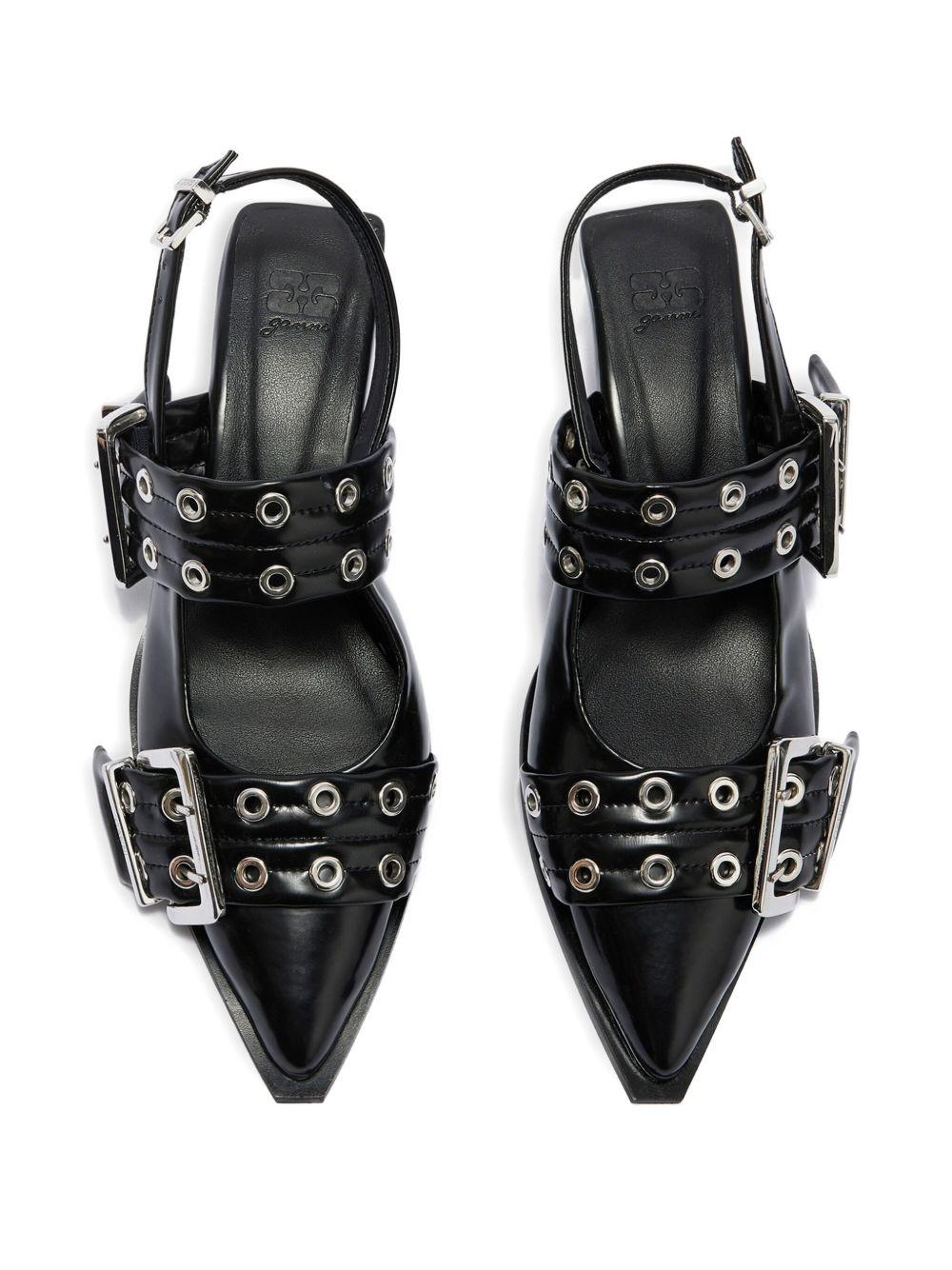 Leather Blend Slingback Pumps B1020092 099 GANNI
