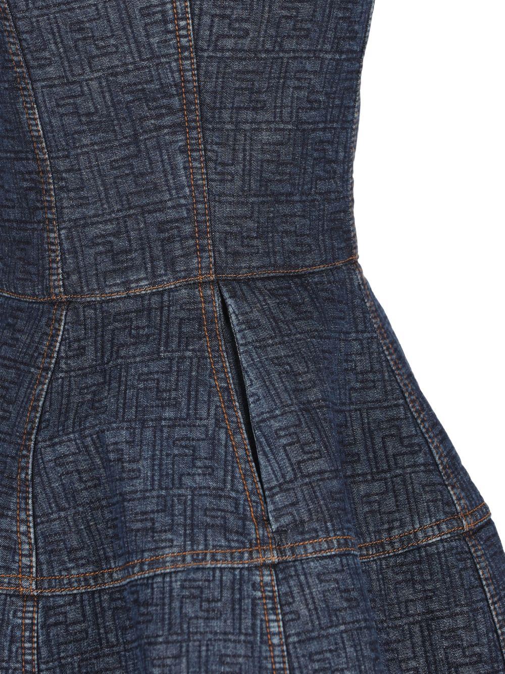 FF denim dress FLD568 AW82F1UKI FENDI