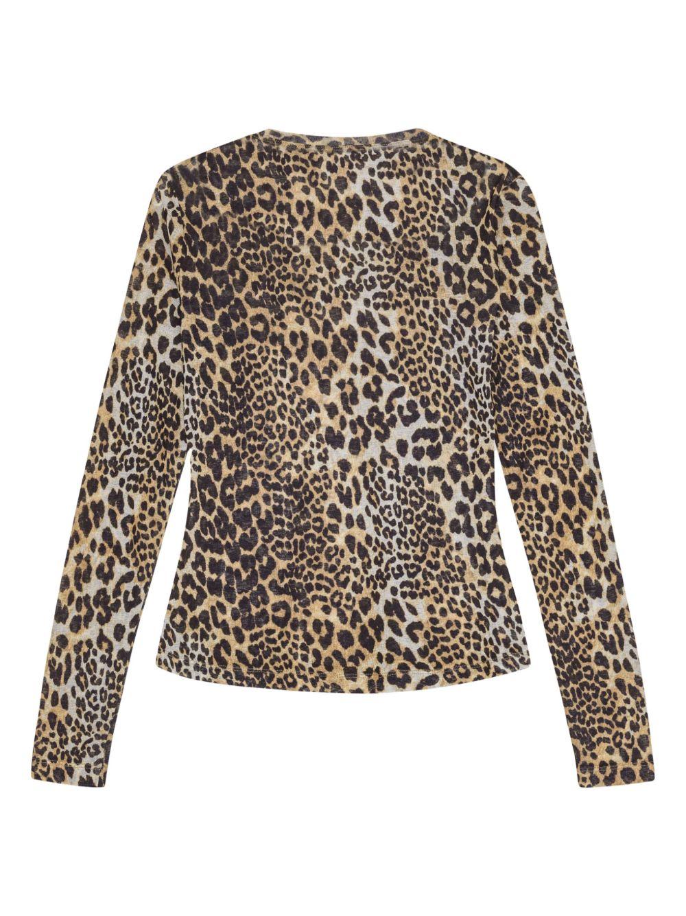 Leopard-print top<BR/><BR/><BR/> T4208 943 GANNI
