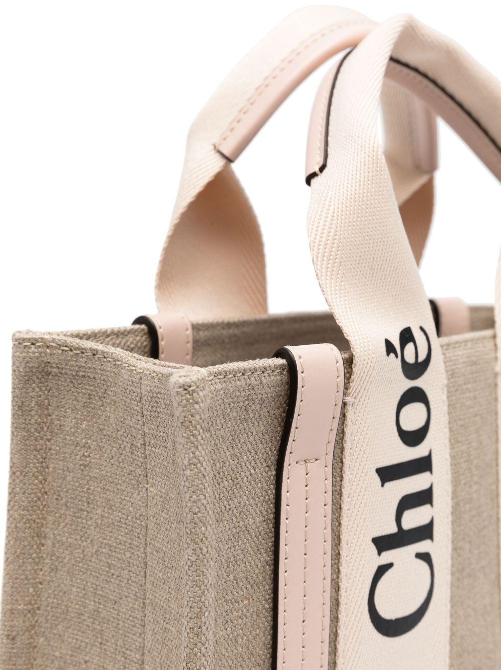 Woody Small Linen Tote Bag CHC22AS397I26 6J5 CHLOÉ
