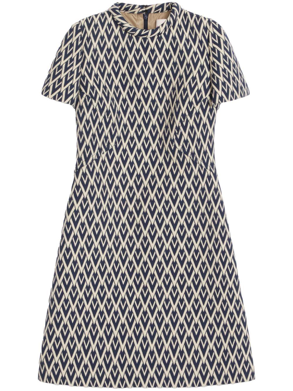 SHORT DRESS IN TOUTE LA V JACQUARD 6B3VAF10915 QXA VALENTINO GARAVANI
