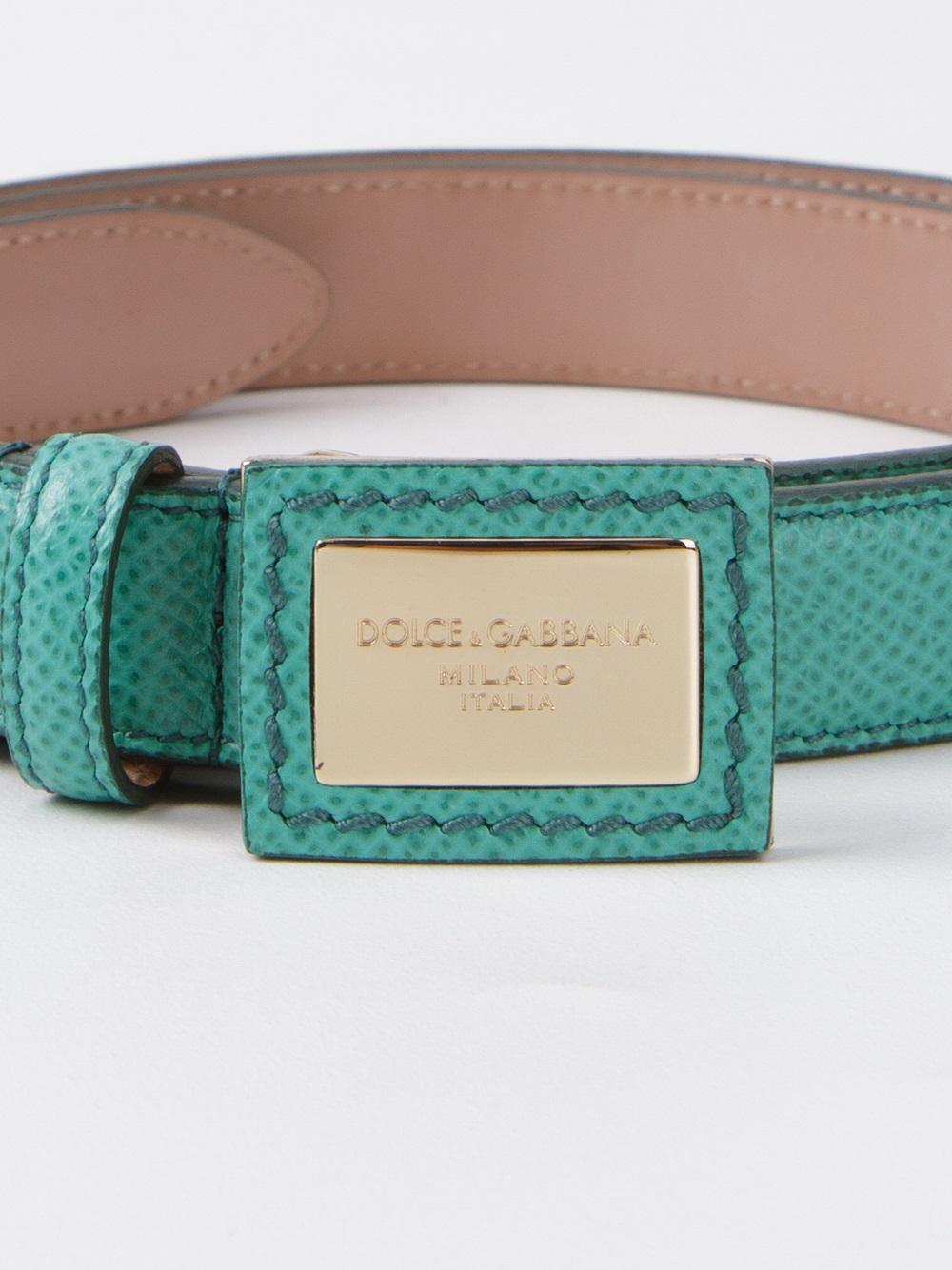 Leather belt with gold details BE1029 A1001 80605 DOLCE & GABBANA