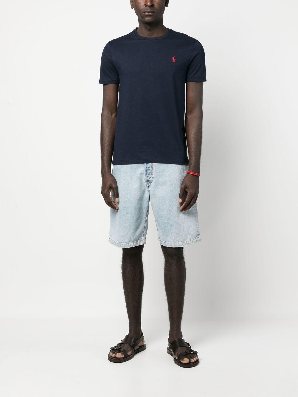 Logo-embroidered cotton T-shirt<BR/><BR/><BR/> 710680785004 INK POLO RALPH LAUREN