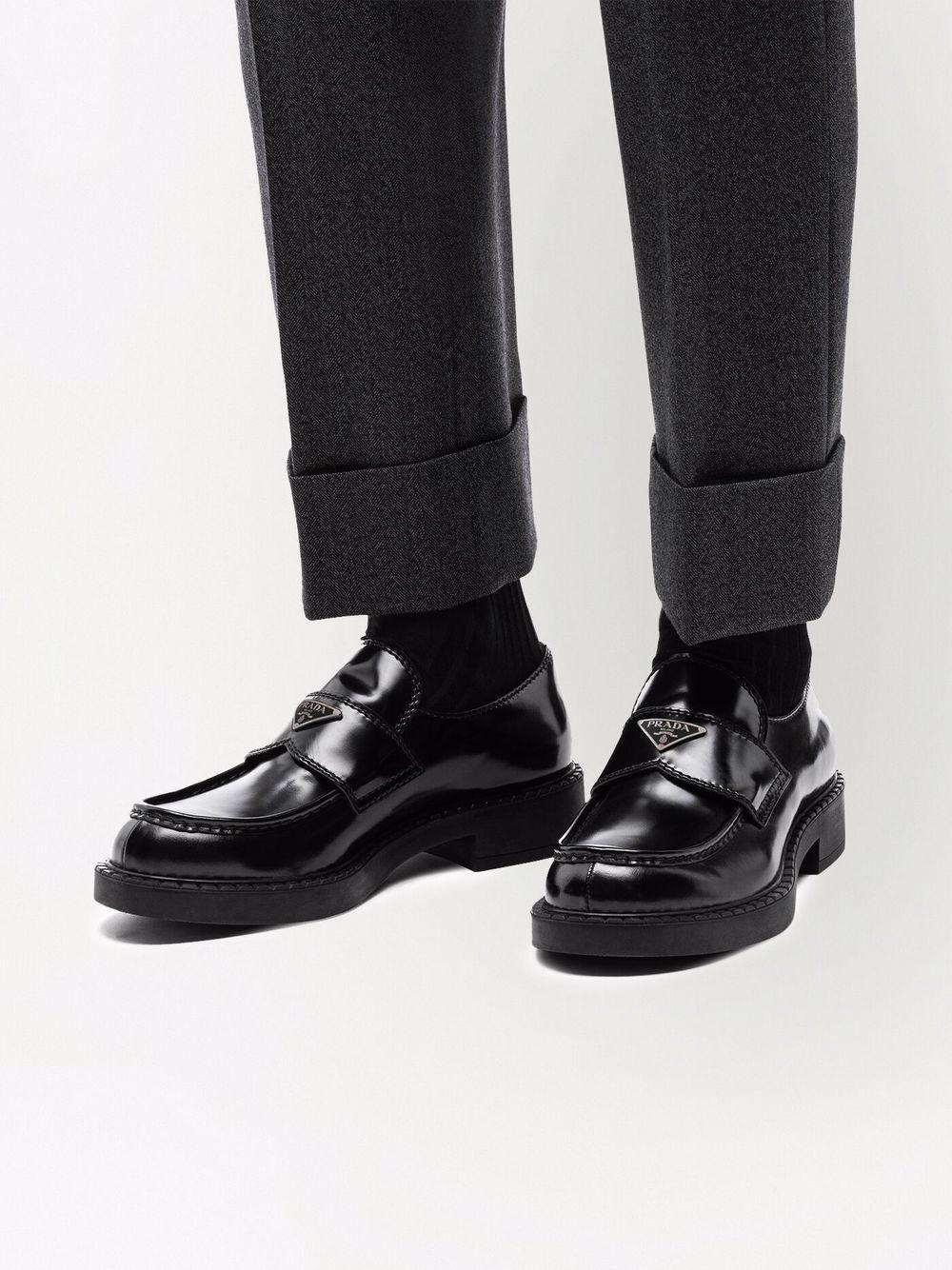 Brushed leather loafers<BR/><BR/><BR/> 2DE127 055F0002 PRADA