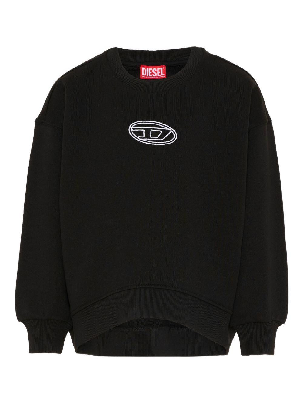 Oversized sweatshirt with embroidery J02621 0GEADK900 DIESEL KIDS