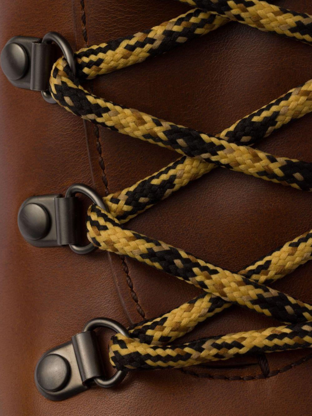 Laced leather ankle boots<BR/><BR/><BR/> 1T735N 070F0046 PRADA