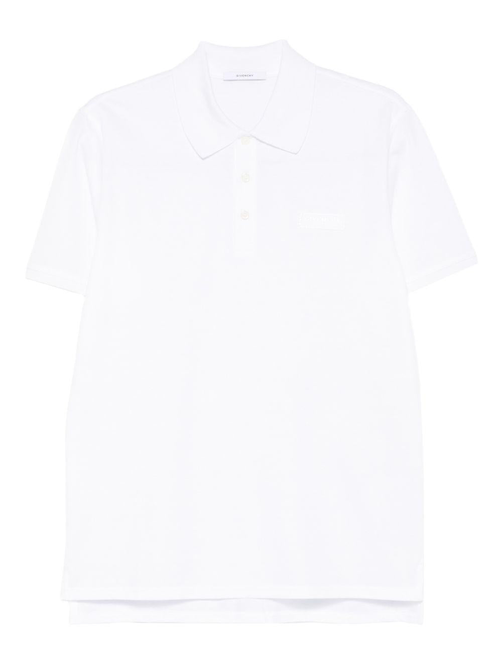 Polo in cotton with GIVENCHY Paris gros grain BML00G3YSG 100 GIVENCHY