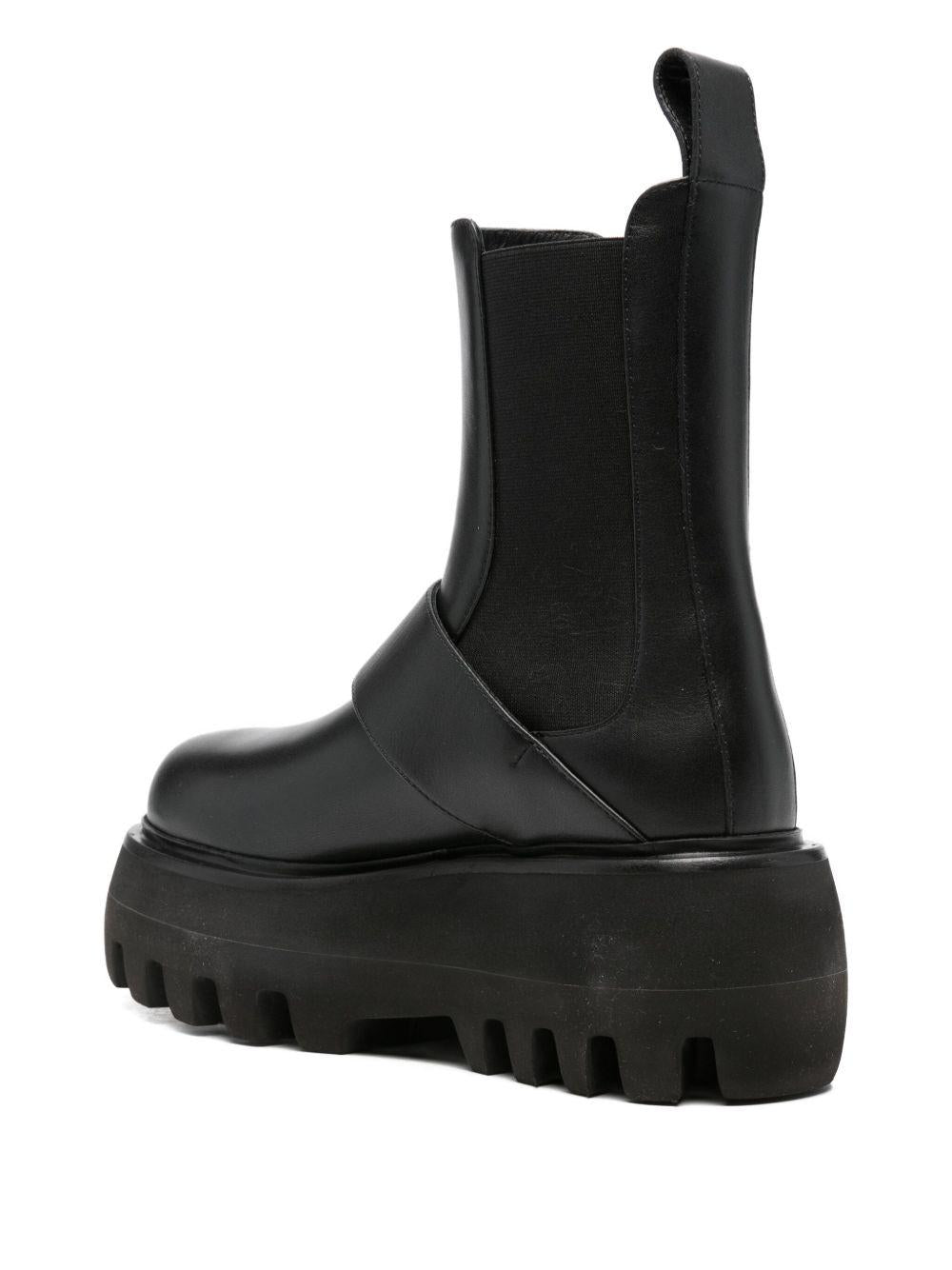 Sofa Buckle Boot in Black 847956 WHAEX1000 ALEXANDER MCQUEEN