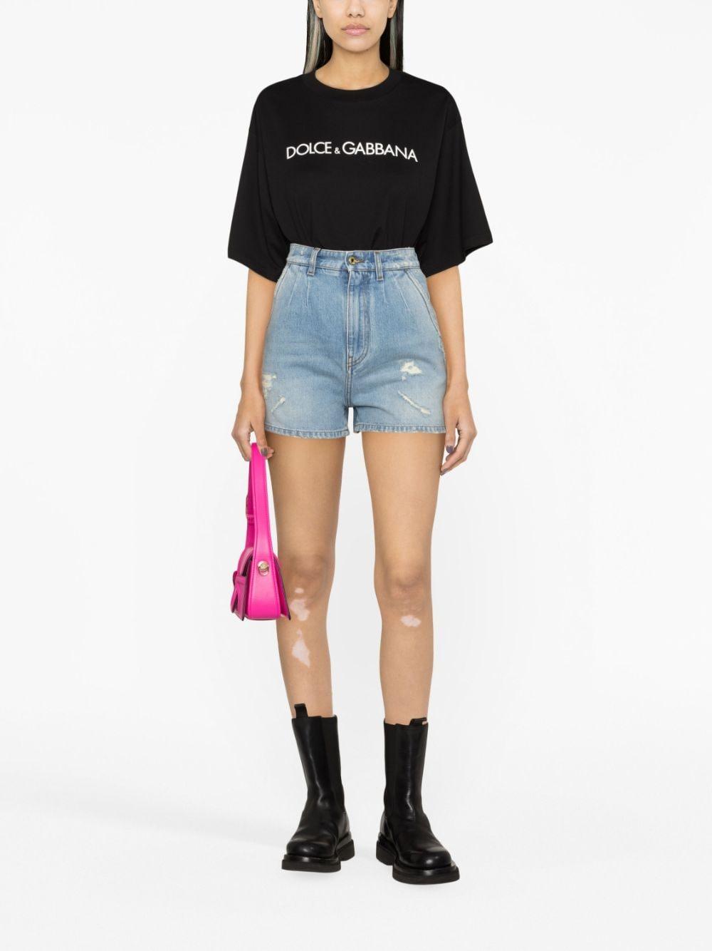 logo-print cotton T-shirt<BR/><BR/><BR/> F8U10T G7H4PN0000 DOLCE & GABBANA