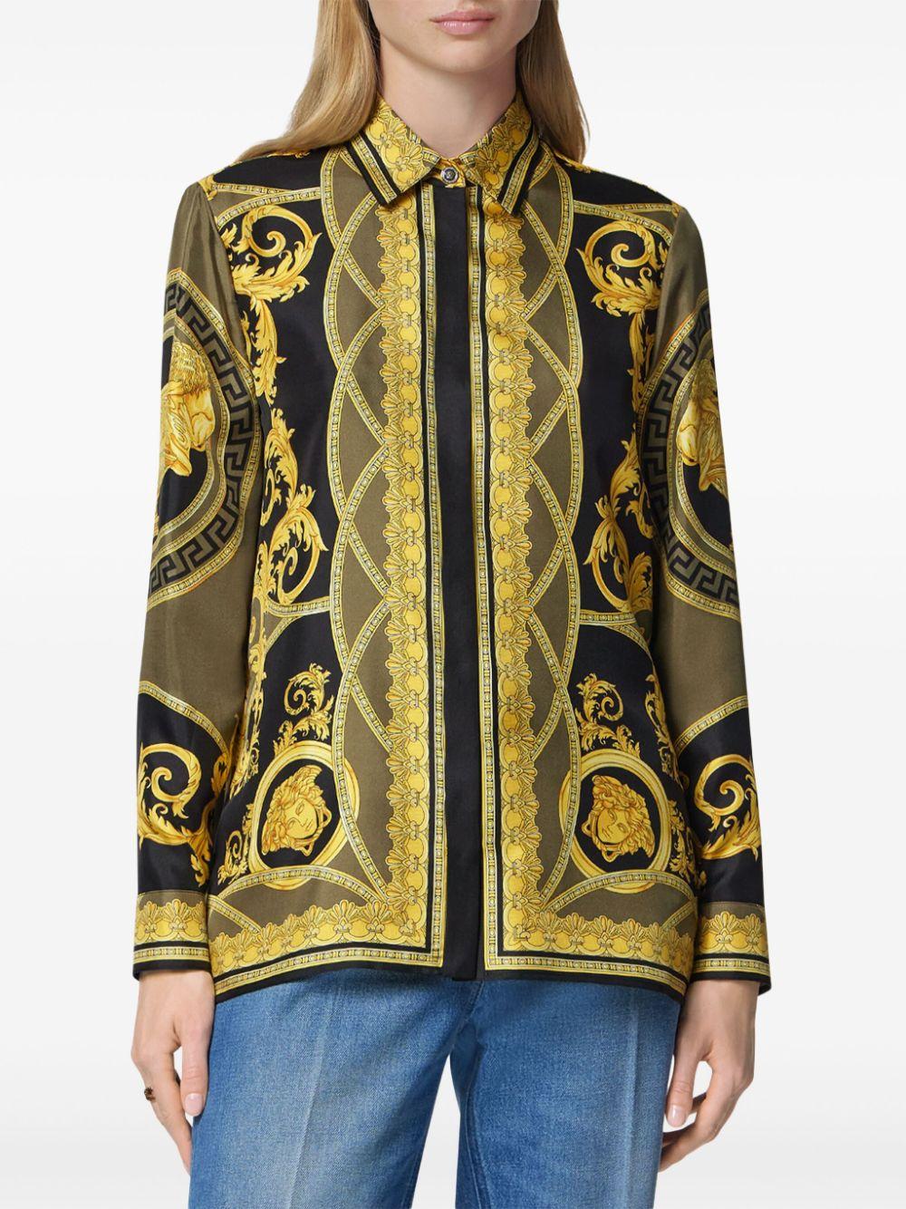 La Coupe des Dieux silk shirt<BR/><BR/><BR/> 1001360 1A115285BC60 VERSACE