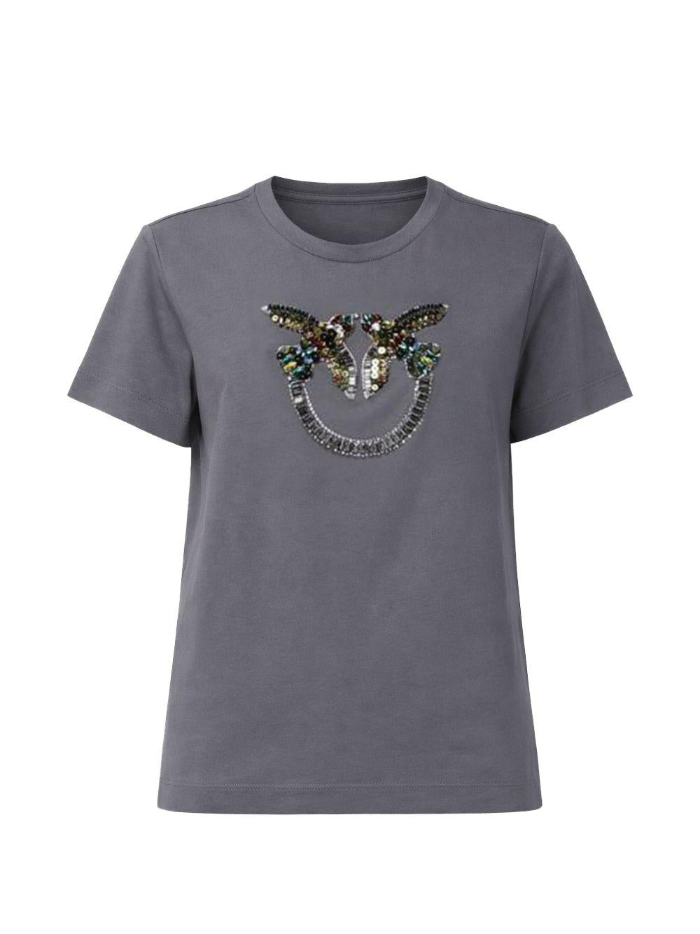 Quentin embellished cotton T-shirt 100535 A33FK10 PINKO
