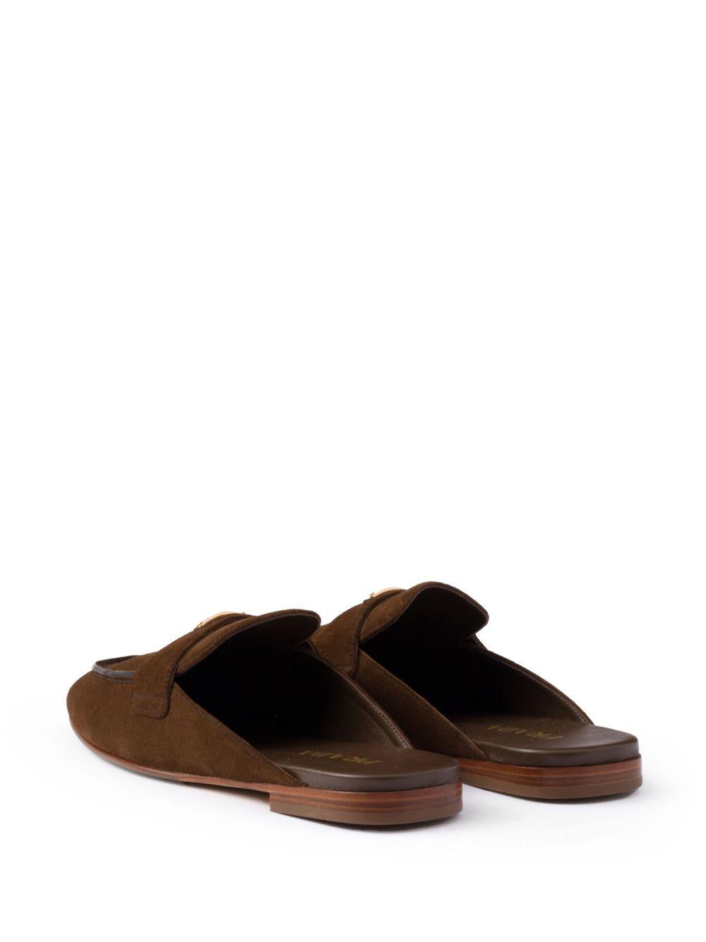Suede slippers 1D766N103 F-010F0324 PRADA