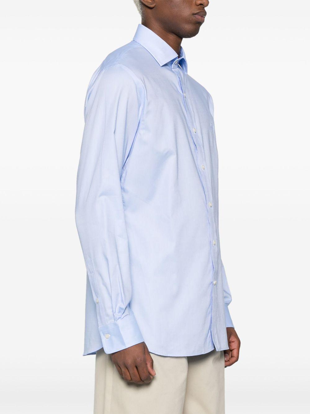 Polo-Pony-embroidery cotton shirt 712938932001 BLUE/WHITE POLO RALPH LAUREN
