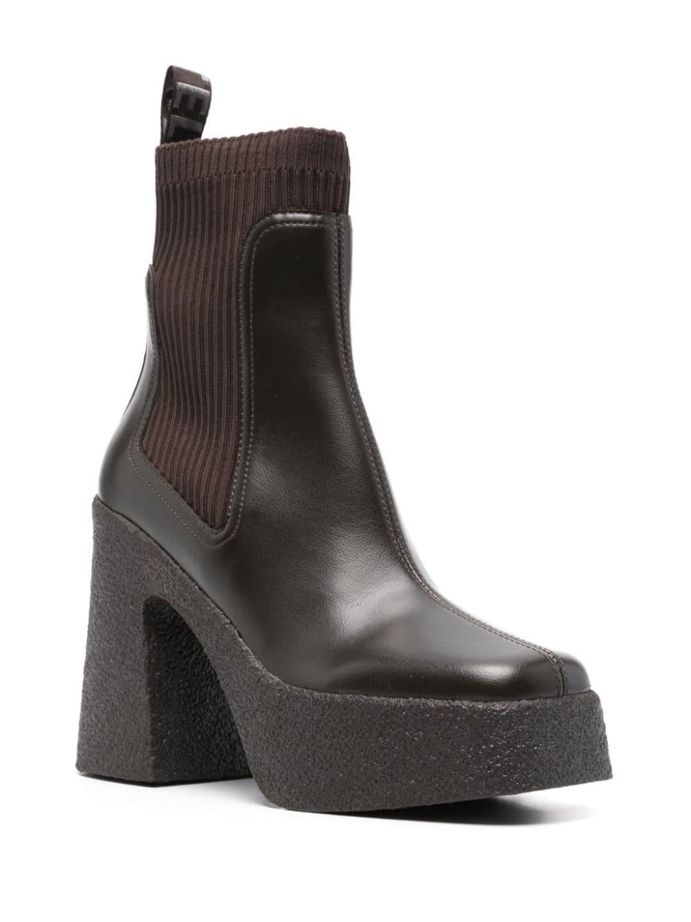 Skyla 110mm logo-tape boots<BR/><BR/> 810440 E001952040 STELLA McCARTNEY