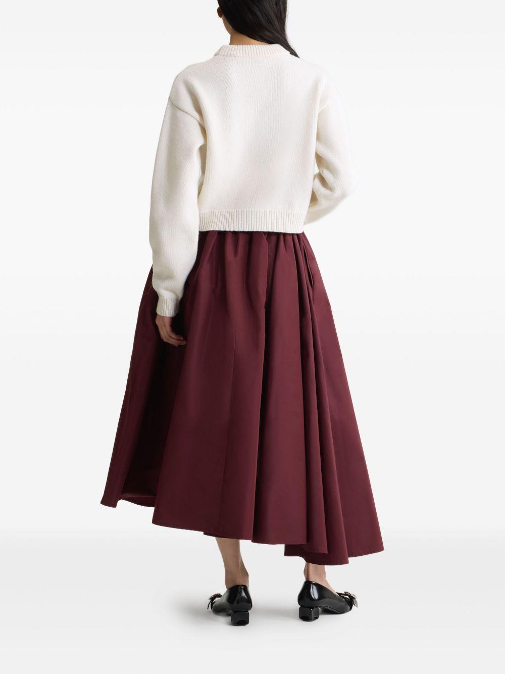 Patou logo and JP monogram intarsia jumper in wool and cashmere KN2788064 001W PATOU