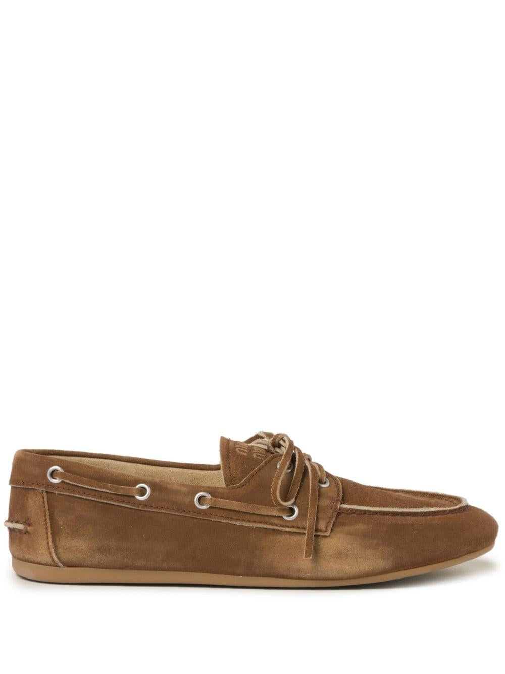 Faded unlined suede loafers 5D123EZ5O F-D005F0401 MIU MIU