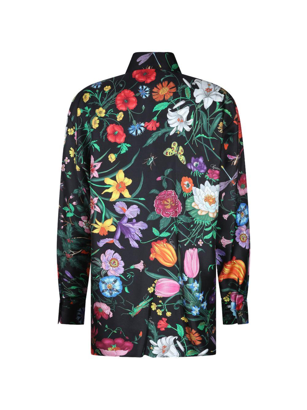 Printed silk twill shirt 864570 ZAUU81066 GUCCI