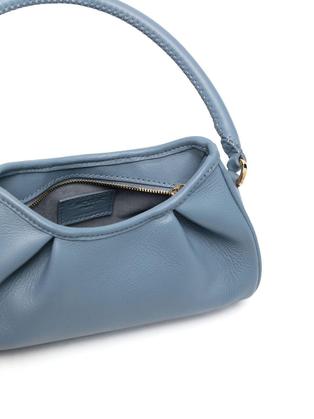 Deep blue Small Diple Bag SMALLDIMPLE LEATHER BLUEAZUR ELLEME