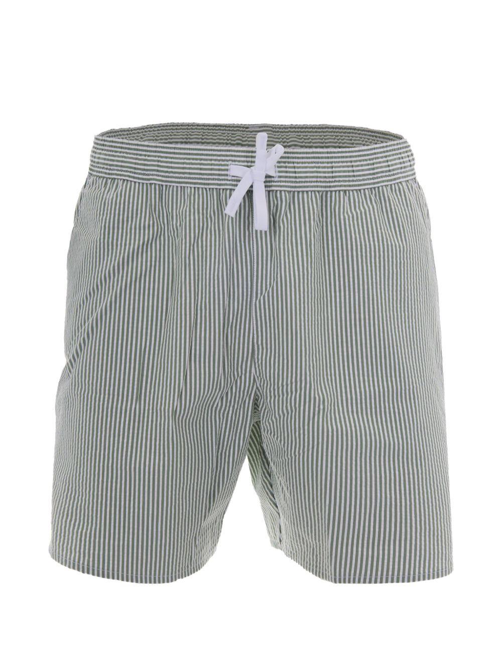 Mid-length striped swim shorts MH9089 1JA LACOSTE