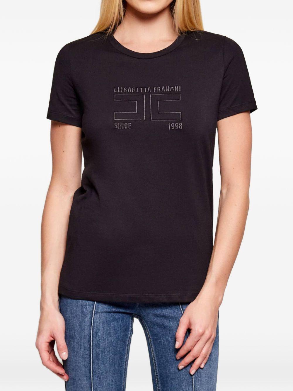Jersey T-shirt with embroidered logo MA71G61E2 110 ELISABETTA FRANCHI