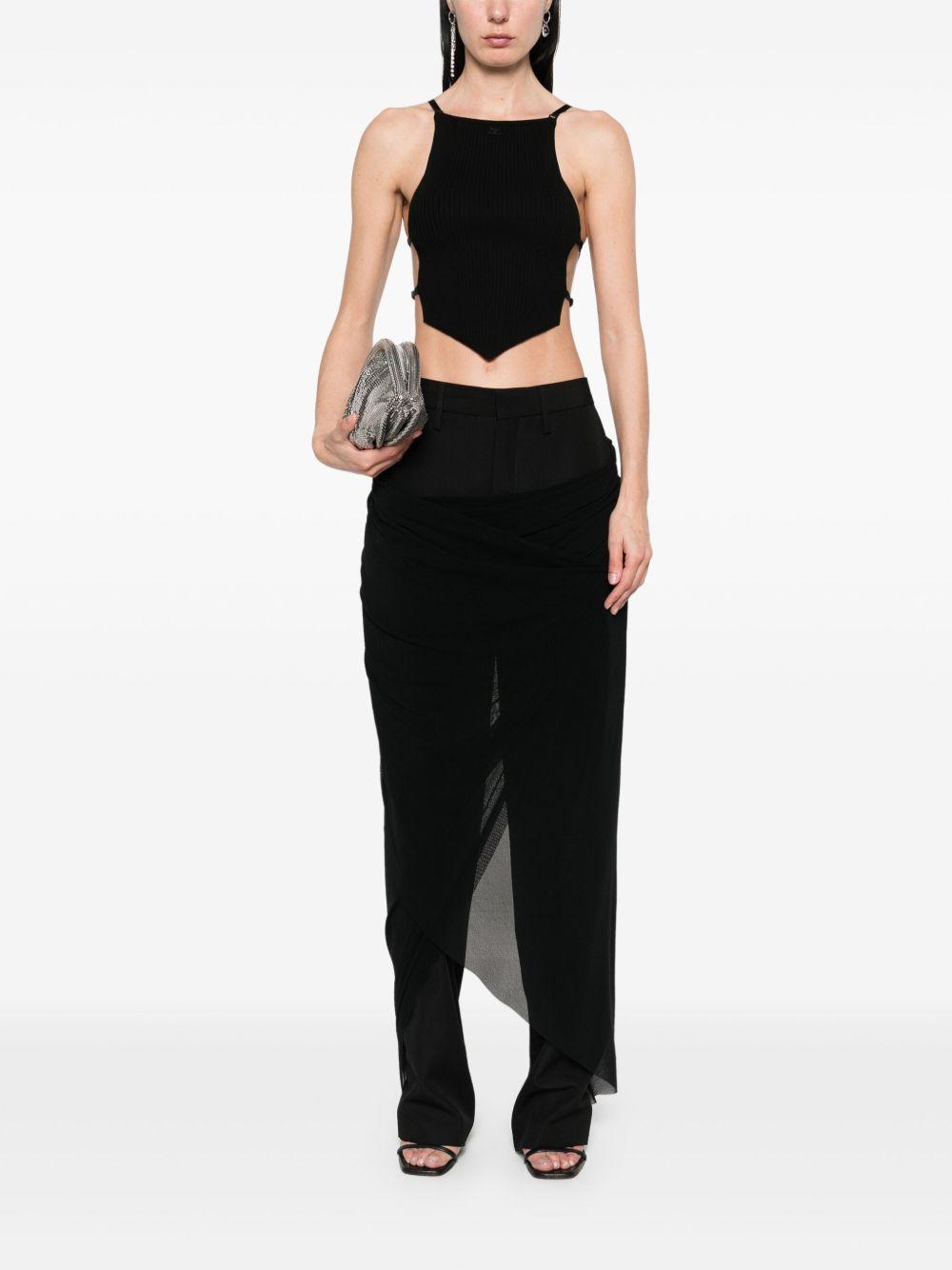 Ribbed crop top<BR/><BR/><BR/> 125MTO383FI0001 9999 COURRÈGES