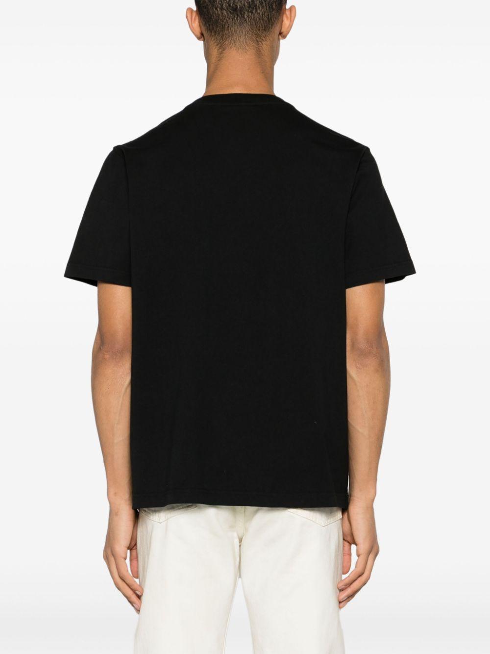 Fox-patch cotton T-shirt<BR/><BR/><BR/> MM00125KJ0008 P199 MAISON KITSUNÉ