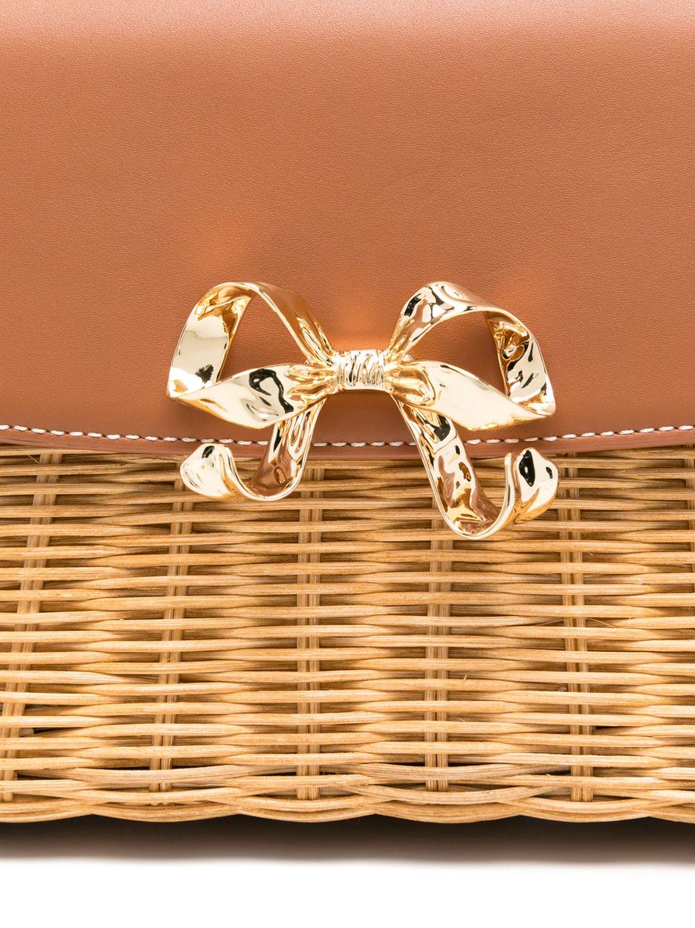 Rattan Mini Bow Bag 303A BRBROWN SELF-PORTRAIT
