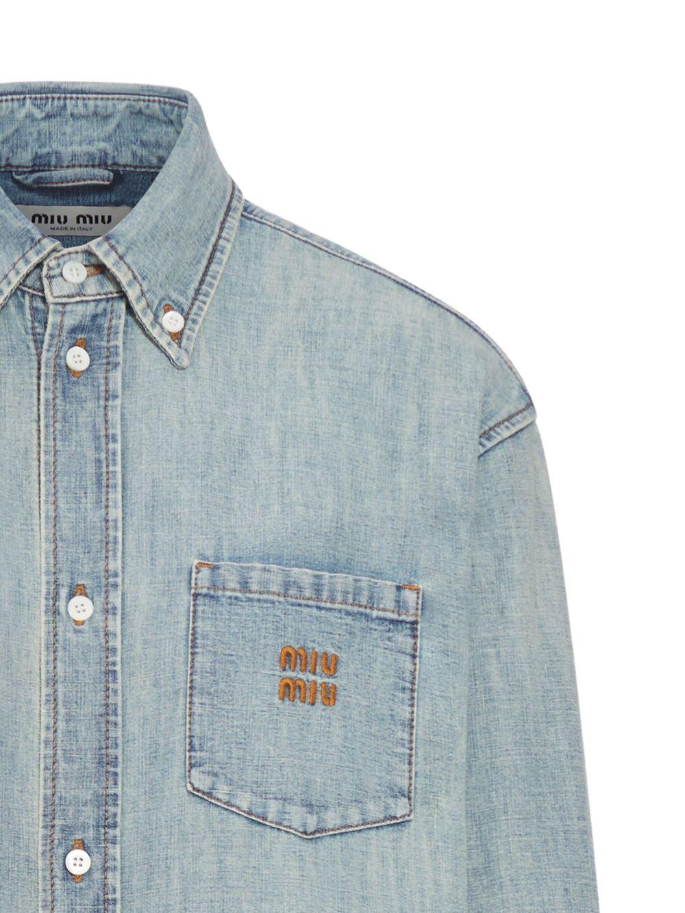 Chambray shirt GWC13318JI SOOOF0076 MIU MIU