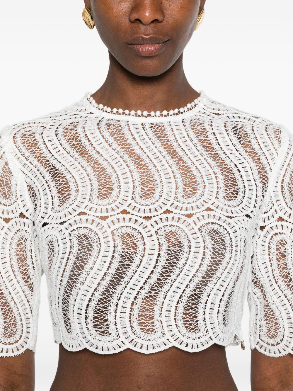 Paisley-print top with 3/4 sleeves 6003042 NUC000540977_010 RAQUEL DINIZ