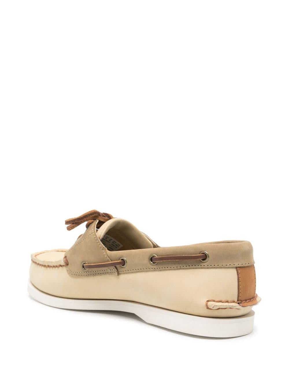 Logo-debossed leather boat shoes<BR/><BR/><BR/> TB0A2PDF ES11 TIMBERLAND