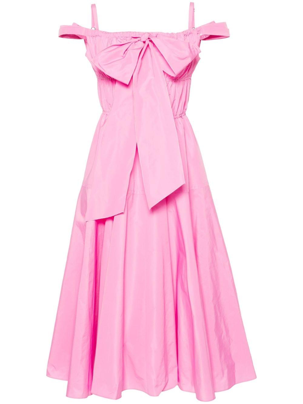 Bow-detail cocktail midi dress<BR/><BR/> DR1330011 455P PATOU