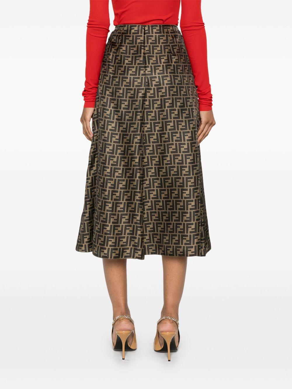 FF twill skirt FQ7601 A8G3F1440 FENDI