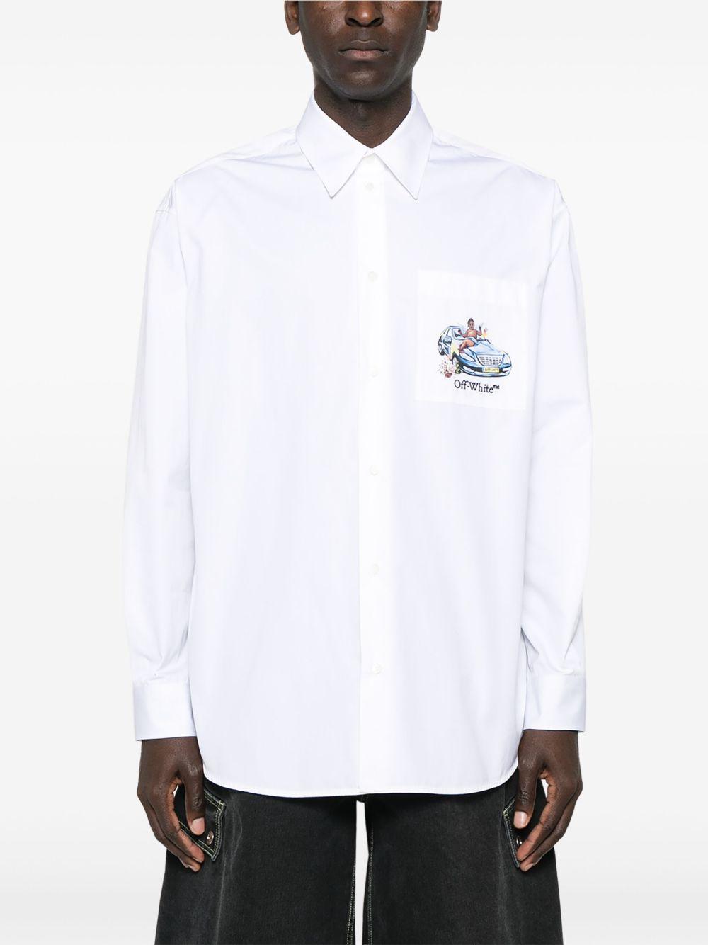 Stamp shirt OMGE004S25FAB004 0187 OFF-WHITE