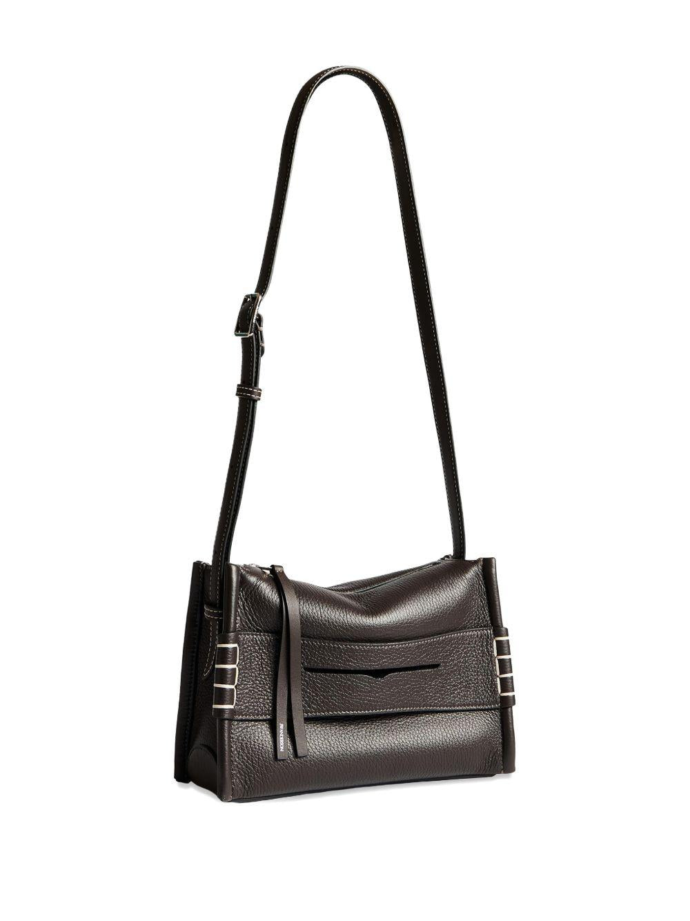 Small messenger loafer bag in chocolate brown leather HB0767 LA0377660 JW ANDERSON