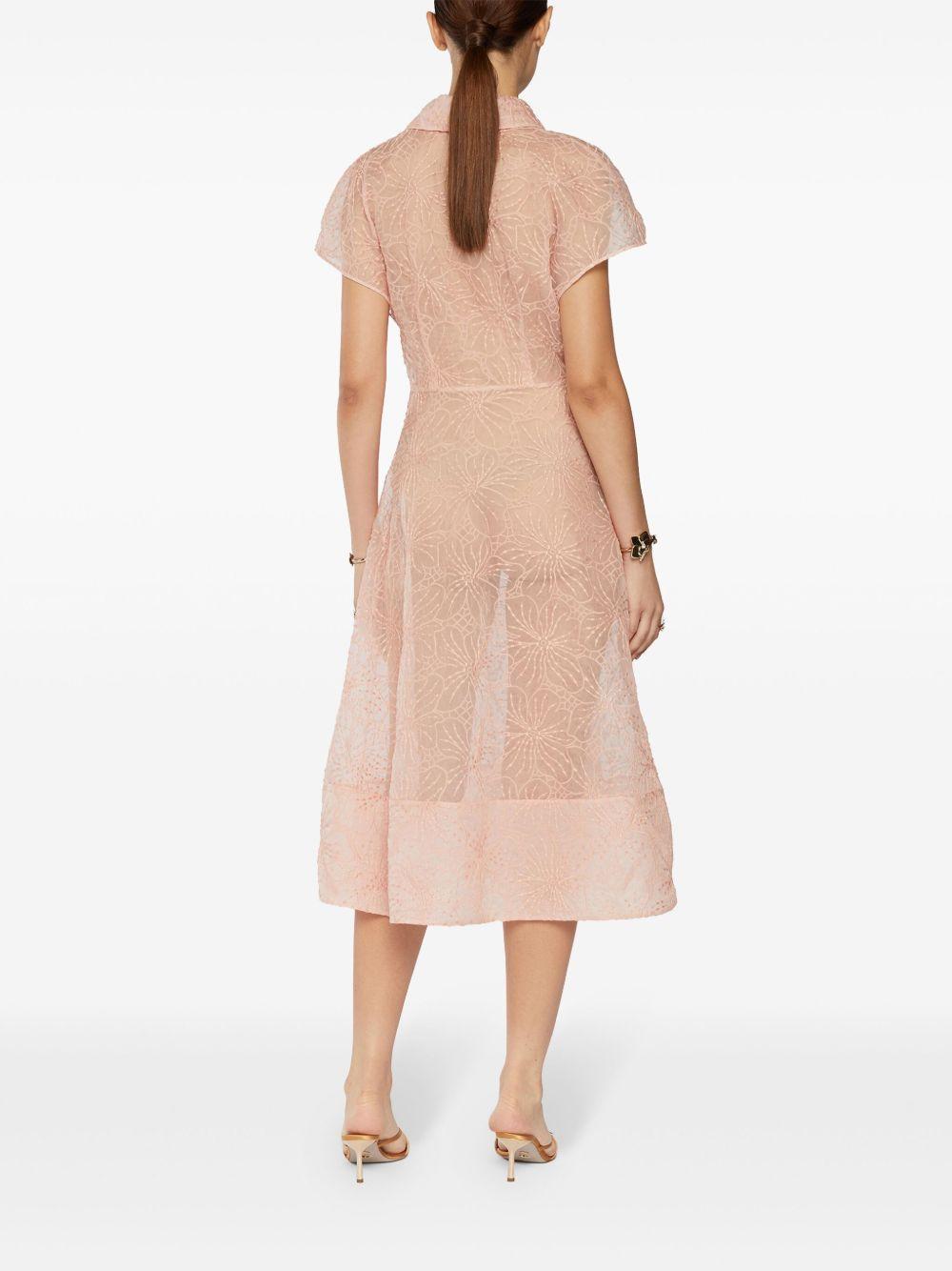 Floral-embroidery midi dress<BR/><BR/><BR/> 78AAO42E NR006465 GENNY