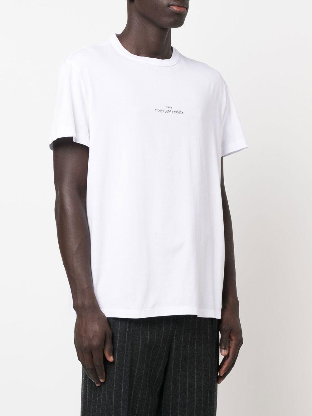 Distorted-logo cotton T-shirt<BR/><BR/><BR/> S30GC0701 S22816994 MAISON MARGIELA