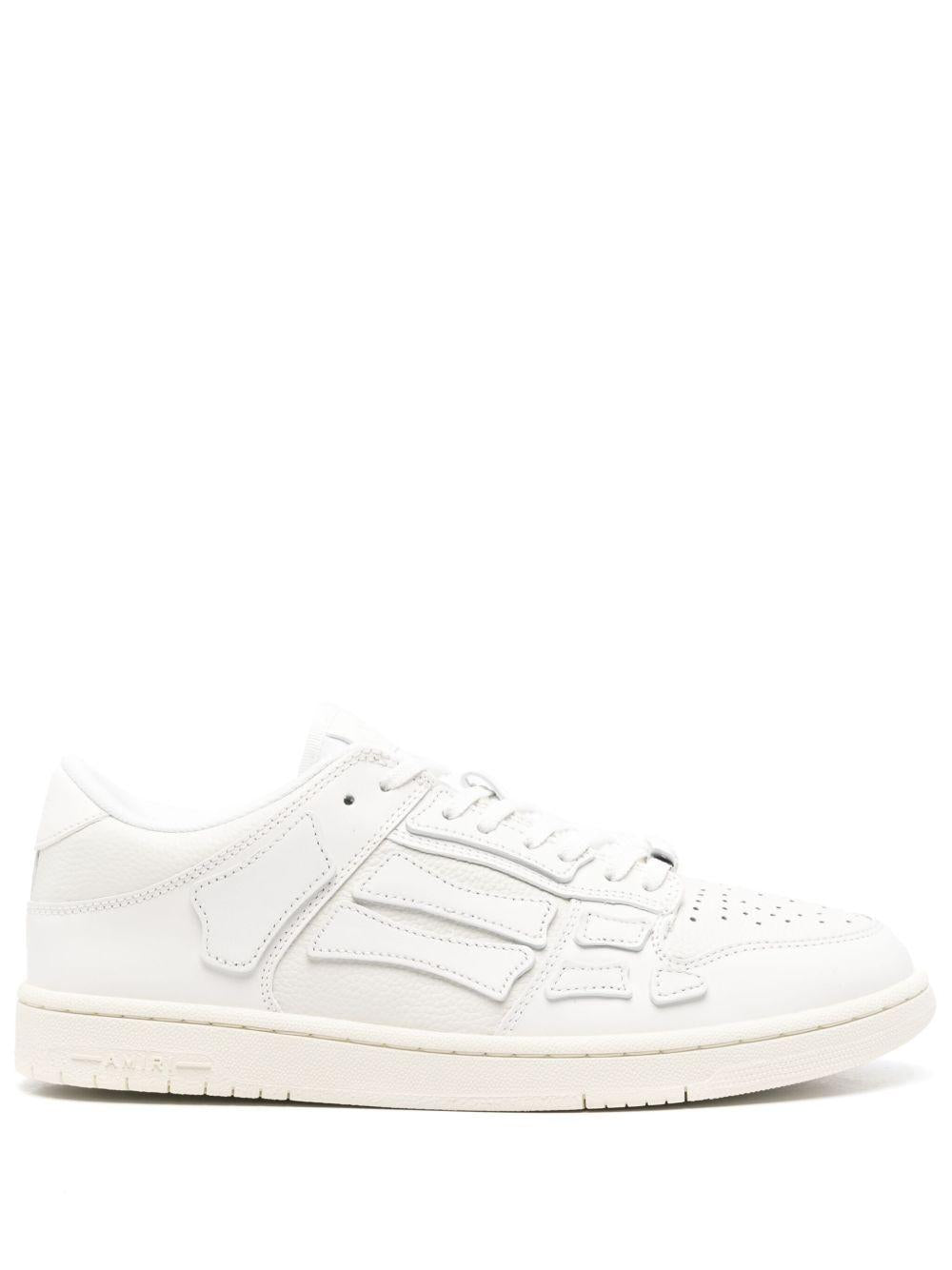 Skel leather sneakers<BR/><BR/><BR/> AMFOSR1100 WHITE/WHITE/VINTAGE AMIRI
