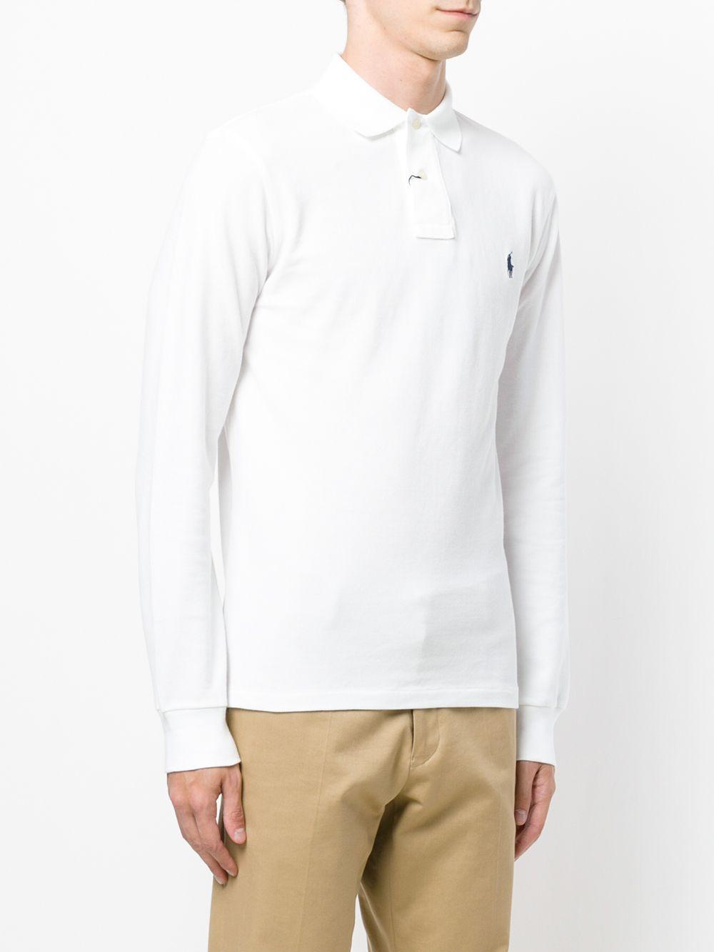 Contrast logo polo shirt<BR/><BR/><BR/> 710681126001 WHITE POLO RALPH LAUREN