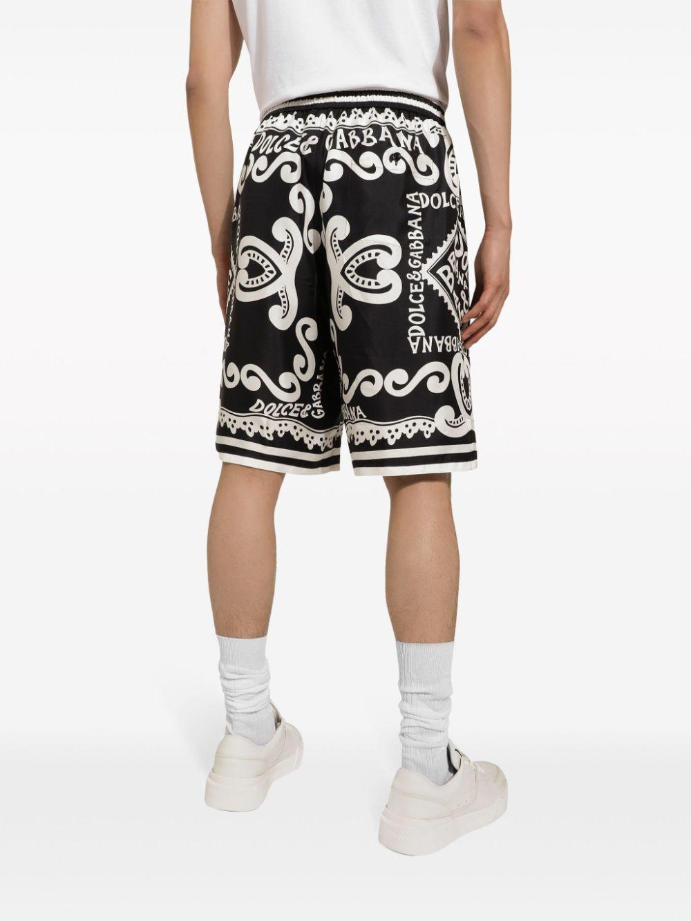 Silk all-over logo print shorts GV37AT HI1QDHB4XR DOLCE & GABBANA