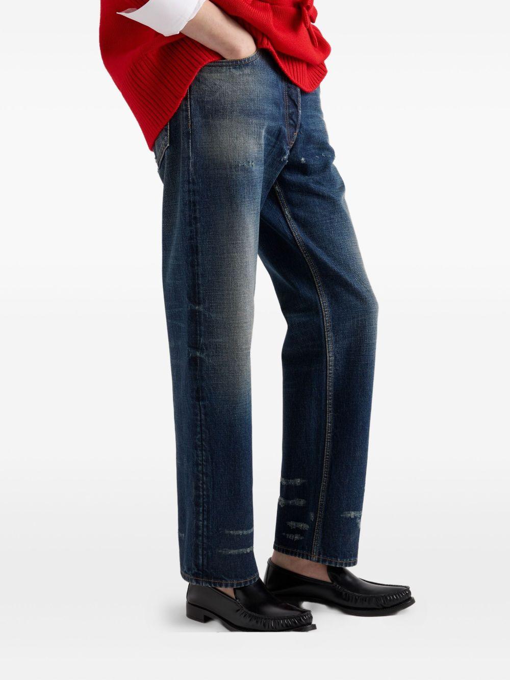 Five-pocket washed denim jeans GFP5361631 S-OOOF0008 PRADA