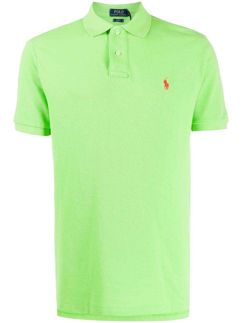 Polo con ricamo<BR/><BR/><BR/> 710795080021 KIWI LIME POLO RALPH LAUREN