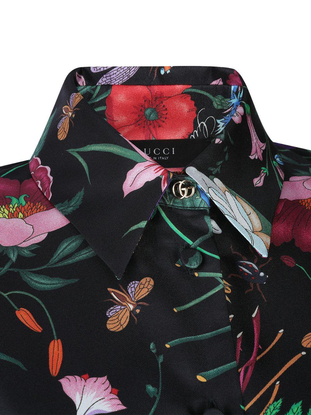 Printed silk twill shirt 864570 ZAUU81066 GUCCI