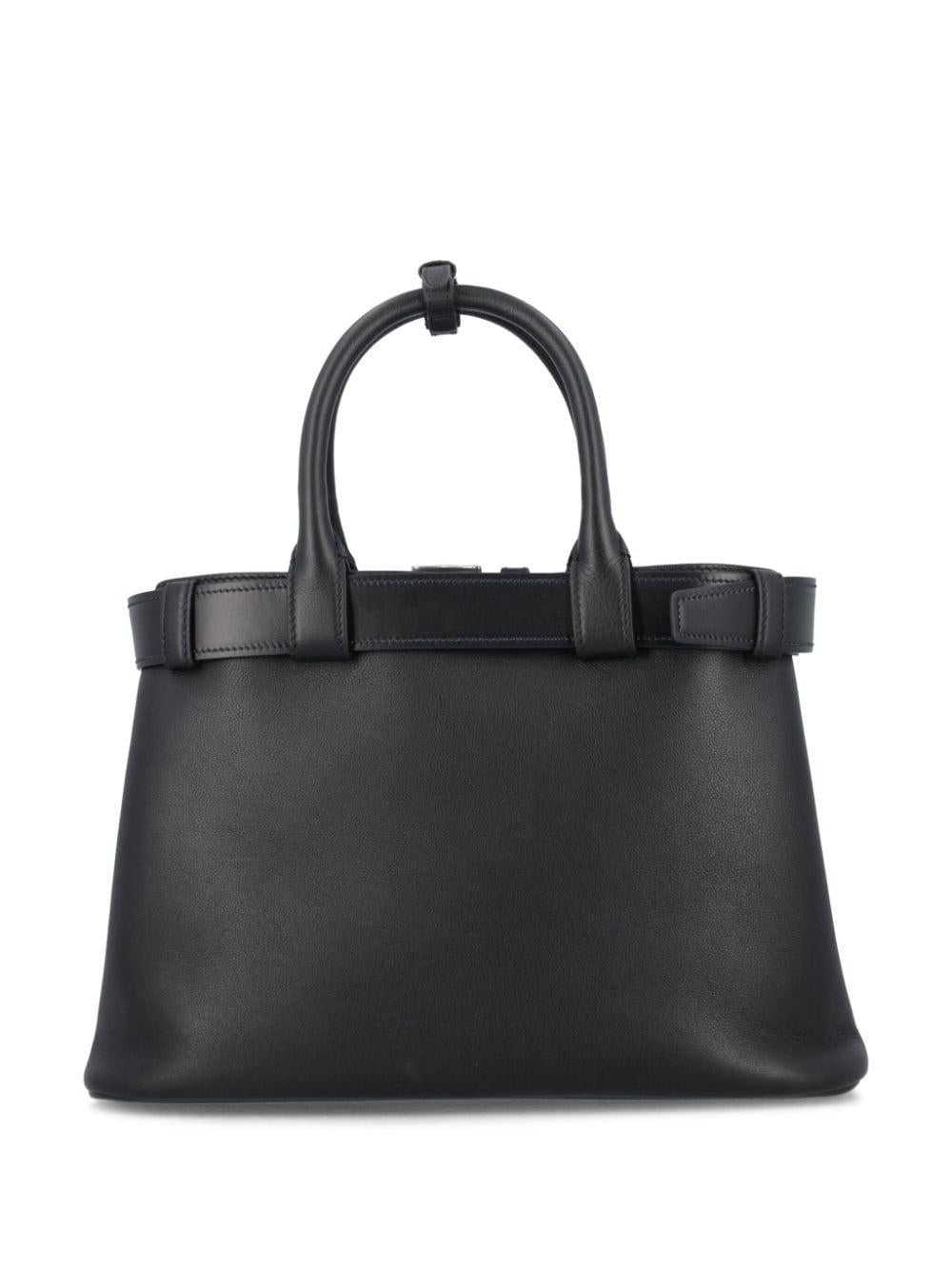 Medium belted leather tote bag<BR/><BR/><BR/> 1BA434 2CY9F0002 PRADA
