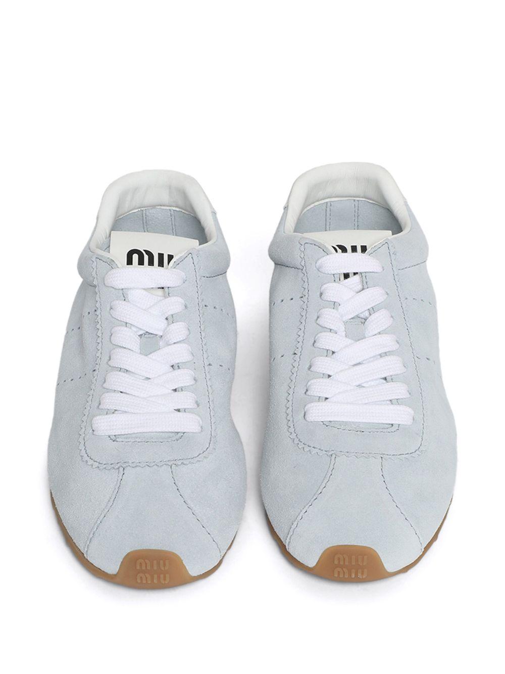 Plume suede sneakers<BR/><BR/> 5E114E 054F0012 MIU MIU