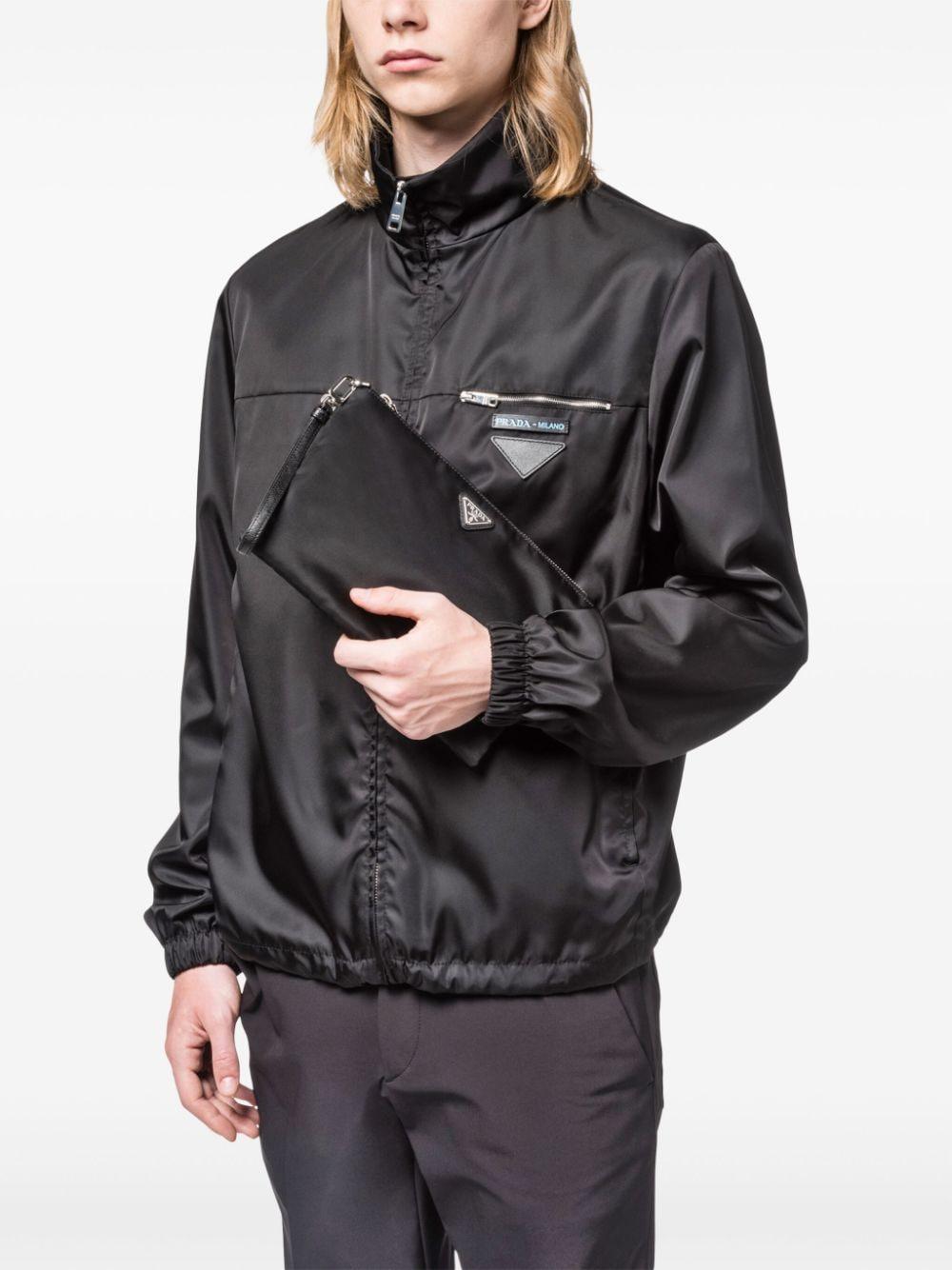 Re-Nylon and Saffiano leather pouch<BR/><BR/><BR/> 2NH006 2DMHF0002 PRADA
