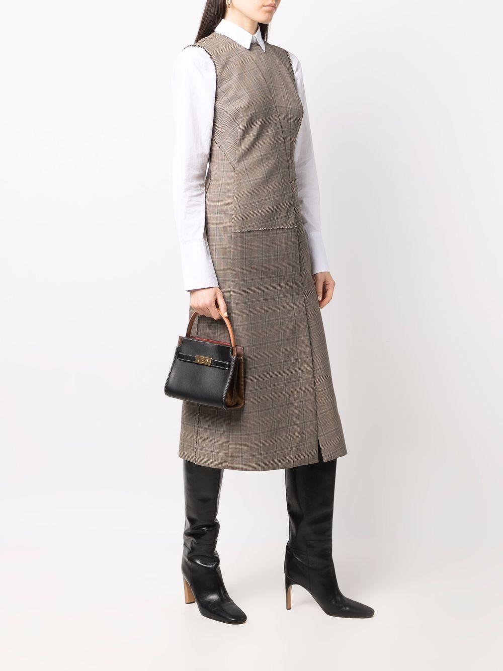 Black/brown calf leather Lee Radziwill petite leather bag 75662 001 TORY BURCH
